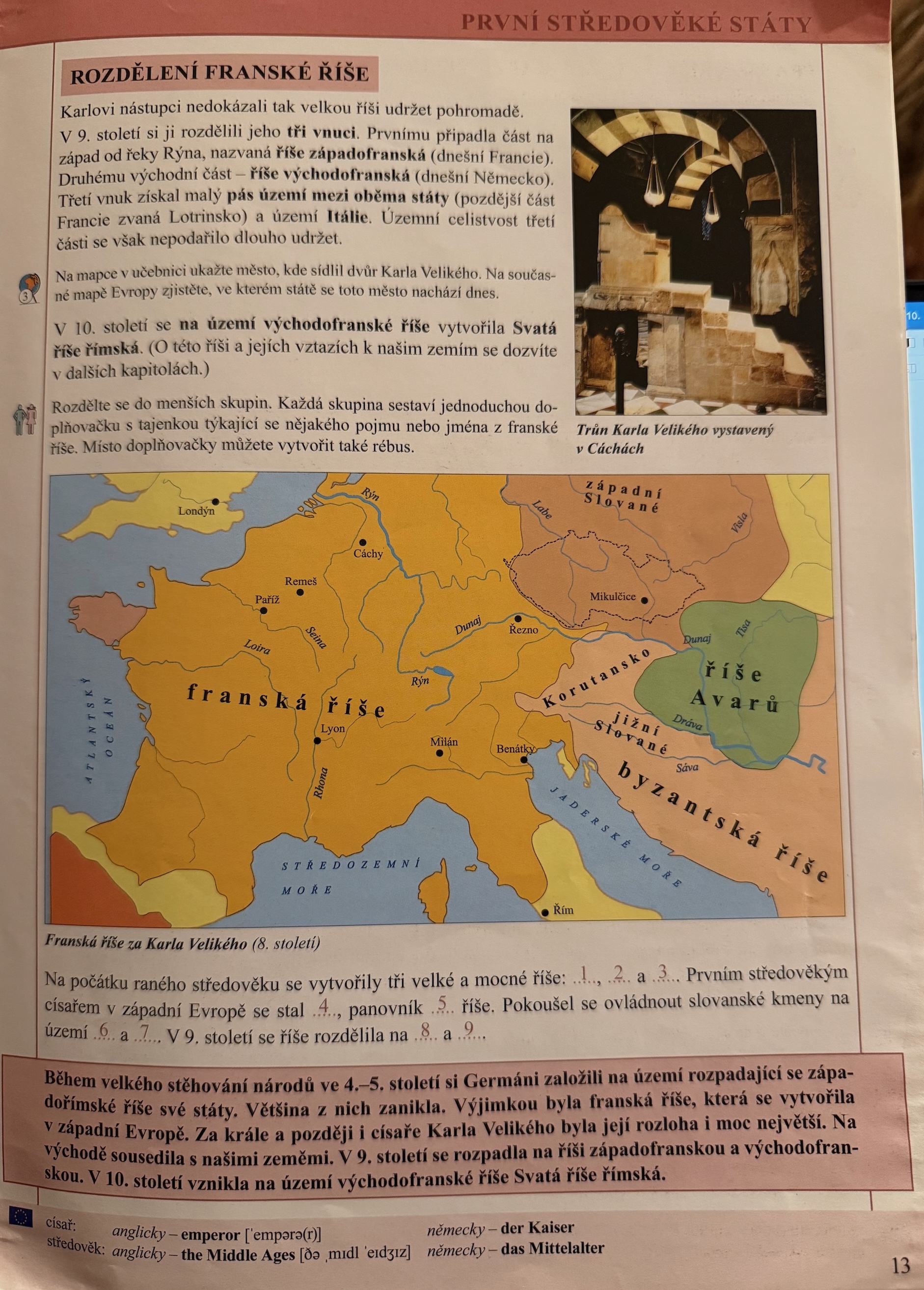 Stránka z učebnice