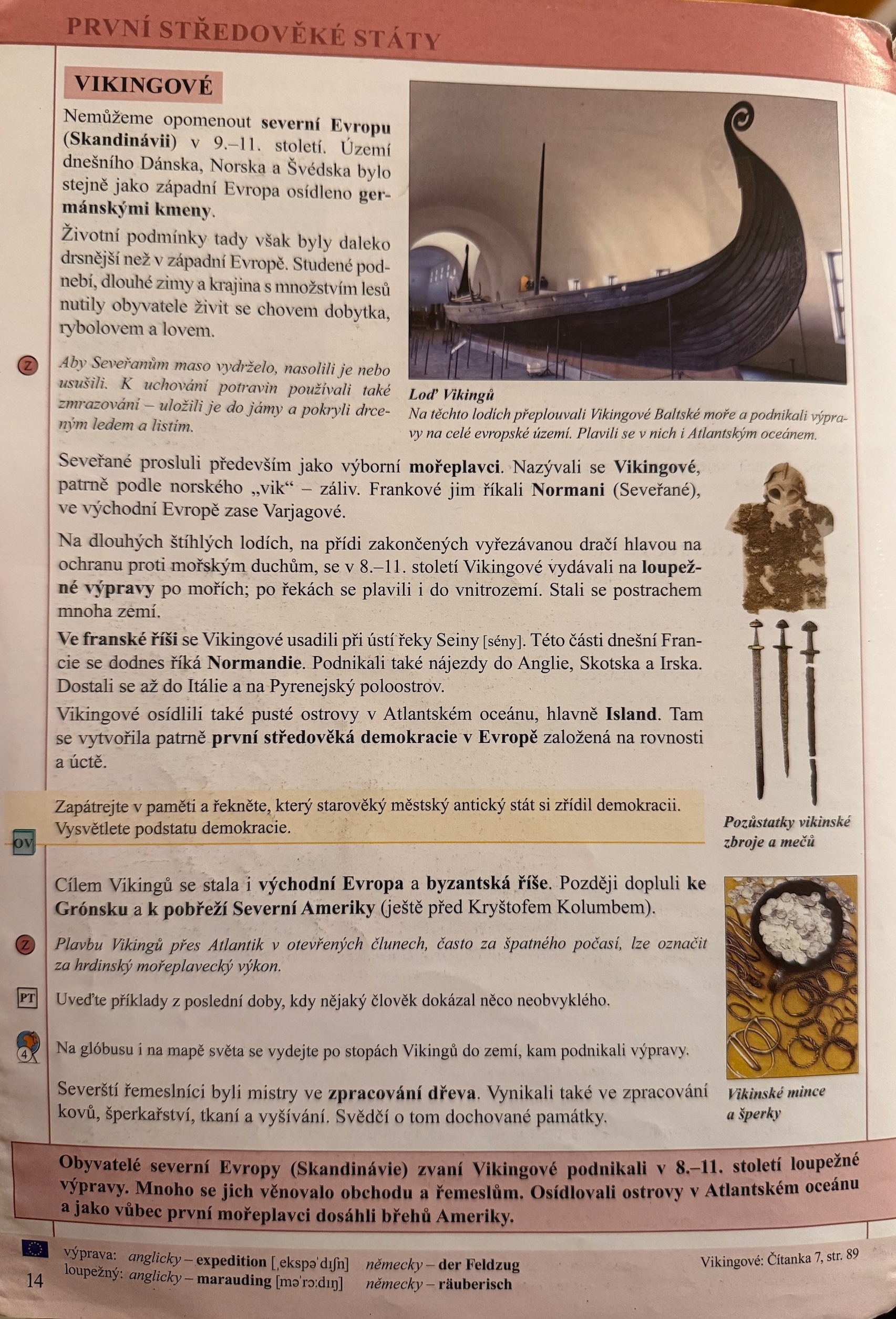 Stránka z učebnice