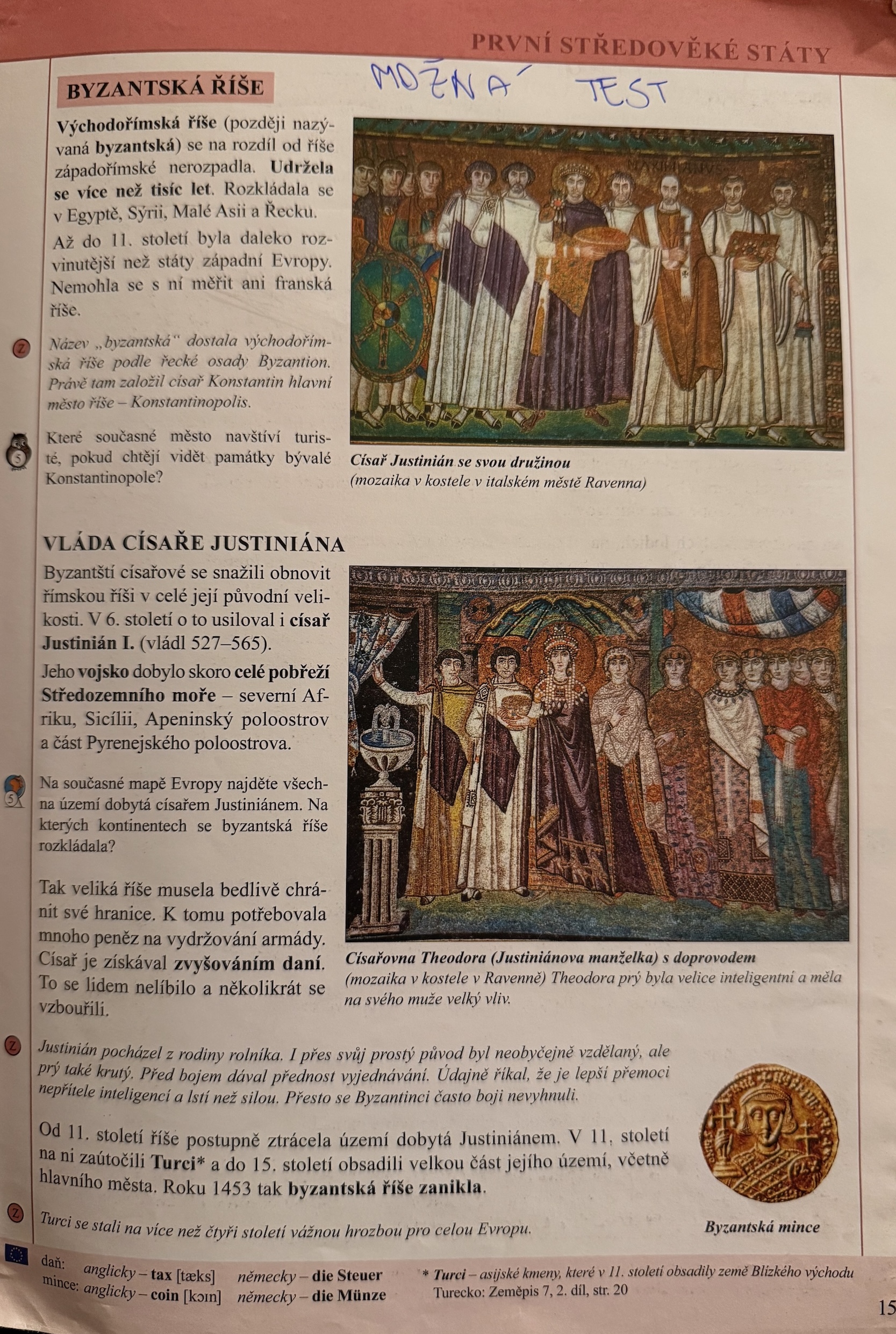 Stránka z učebnice