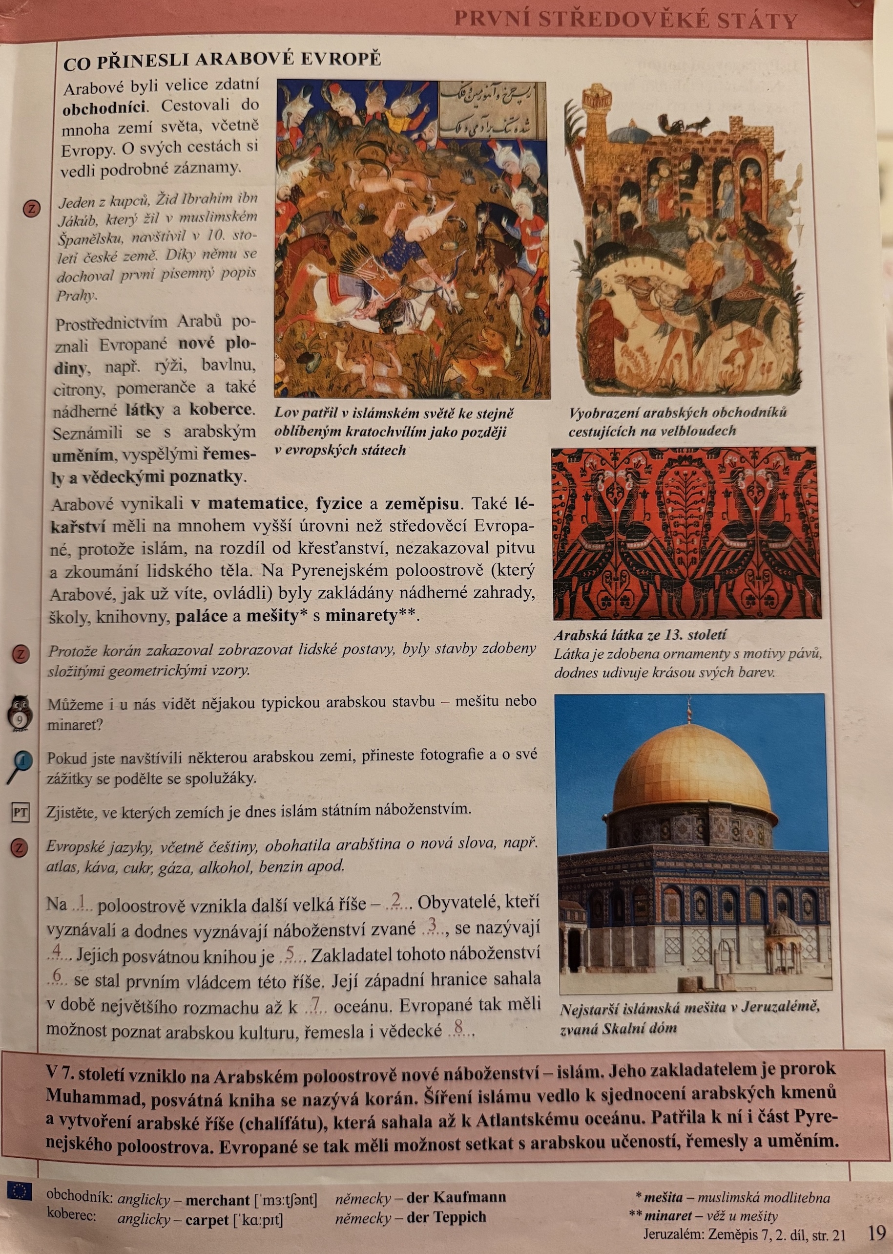 Stránka z učebnice